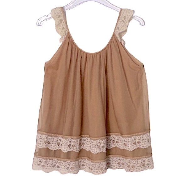 VINTAGE InTime California lingerie swing top dusty apricot Small - Picture 2 of 5